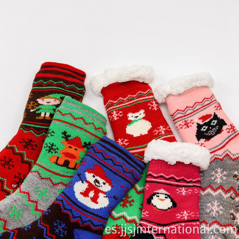 fleece thick lamb fleece christmas socks